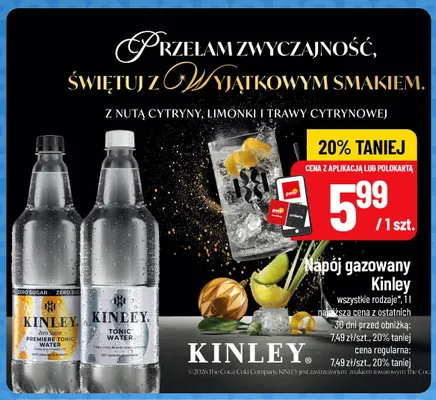 Napój gazowany Kinley Tonic Water promocja w POLOmarket