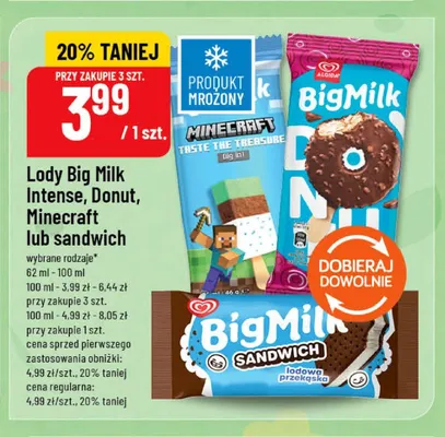 Lody Big Milk promocja w POLOmarket