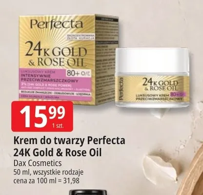 Krem do twarzy Perfecta 24K Gold & Rose Oil promocja w Leclerc
