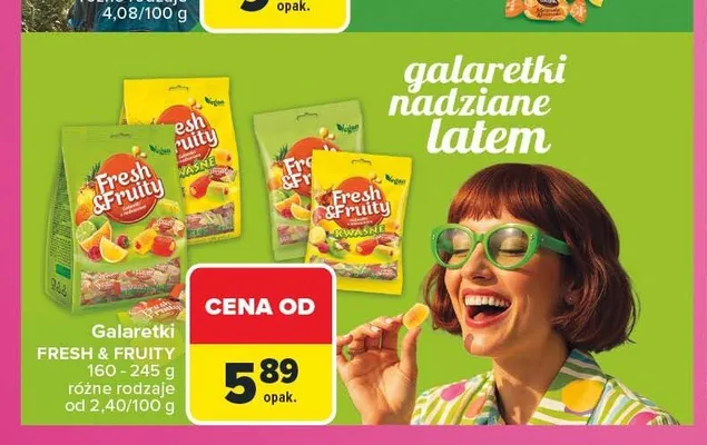 Galaretki Fresh & Fruity Wawel Kwaśne promocja w Carrefour