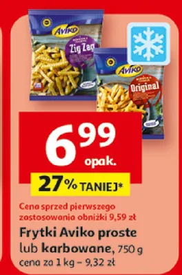 Frytki Aviko proste lub falisowane promocja w Auchan