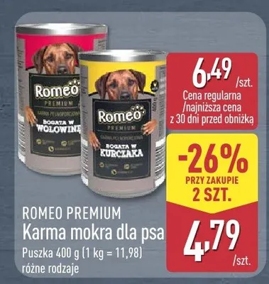 Karma mokra dla psa promocja w Aldi