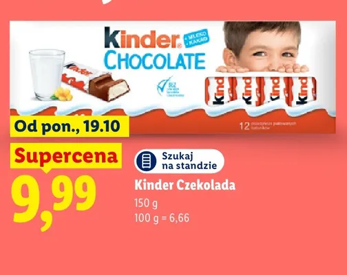 Czekolada Kinder promocja w Lidl