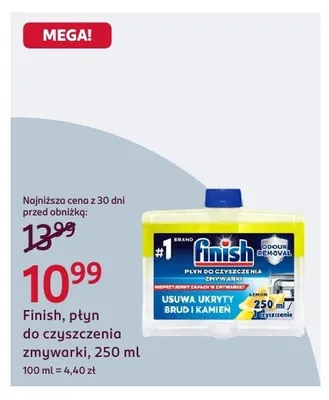 Płyn do czyszczenia zmywarki Finish 250ml promocja w Rossmann