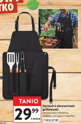 Fartuch z akcesoriami grillowymi promocja w Intermarche