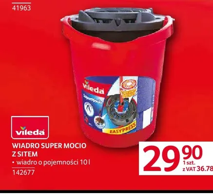 Wiadro Super Mocio z sitem Vileda promocja w Selgros