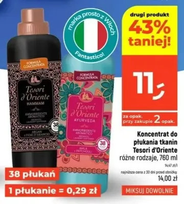 Koncentrat do płukania tkanin Tesori d'Oriente Hammam promocja w Dealz