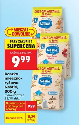 Kaszka mleczno-ryżowa różne rodzaje promocja w Biedronka