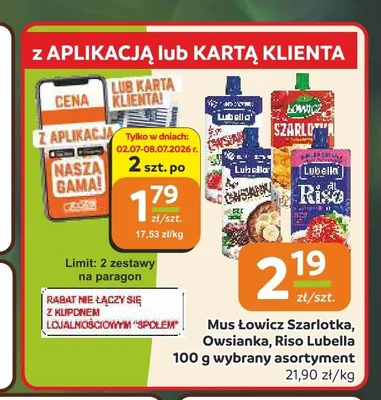 Deser ryżowy Lubella Riso promocja w Społem Częstochowa