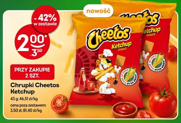 Chrupki Cheetos Ketchup promocja w Żabka