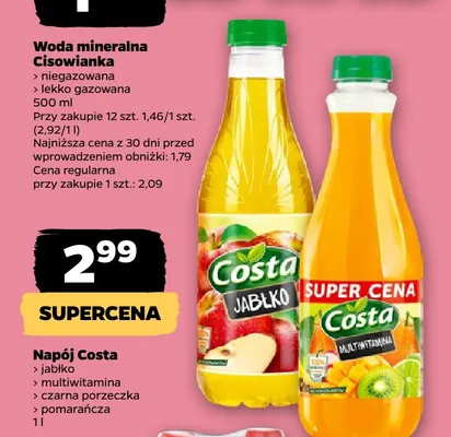 Napój Costa jabłko promocja w Netto