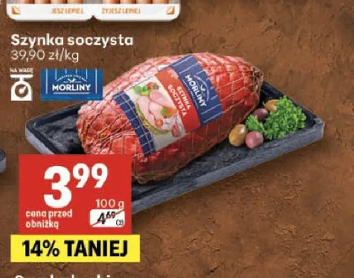 Szynka soczysta Morliny promocja w Delikatesy Centrum
