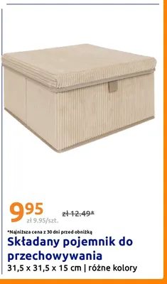Składany pojemnik do przechowywania 31,5x31,5x15 cm promocja w Action
