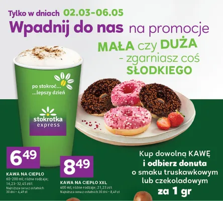 Kawa na ciepło XXL promocja w Stokrotka