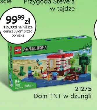 Klocki LEGO Minecraft 21275 Dom TNT w dżungli promocja w Empik