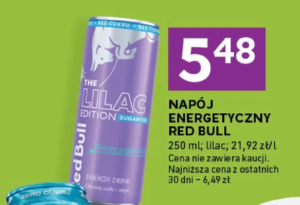 Napój energetyczny Red Bull Lilac Edition promocja w Stokrotka