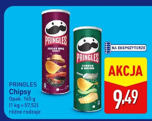 Chipsy Pringles Cheese & Onion promocja w Aldi