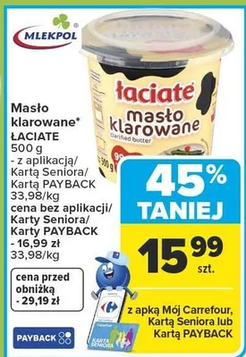 Masło klarowane LACIATE promocja w Carrefour