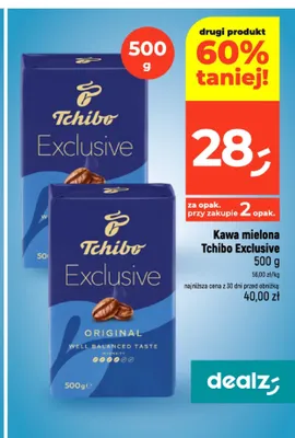 Kawa mielona Tchibo Exclusive Original promocja w Dealz