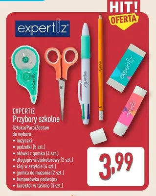 Przybory szkolne Expertiz pędzelki 5-pak promocja w Aldi