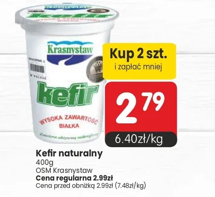 Kefir naturalny OSM Krasnystaw promocja w Market Point