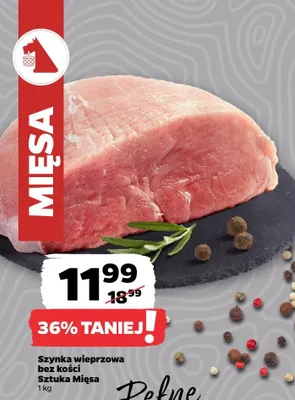 Szynka wieprzowa bez kości promocja w Netto