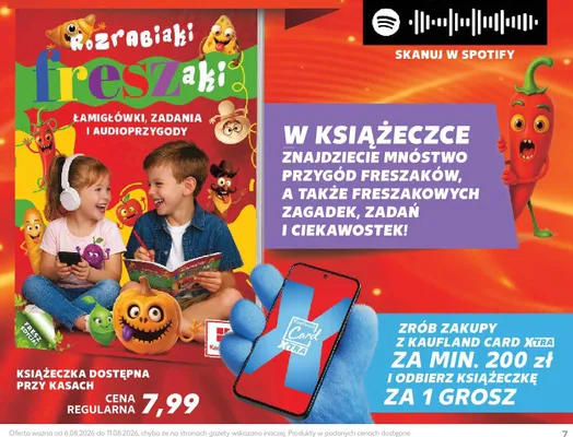 Książeczka Rozrabiaki Freszaki Łamigłówki, zadania i audioprzygody promocja w Kaufland