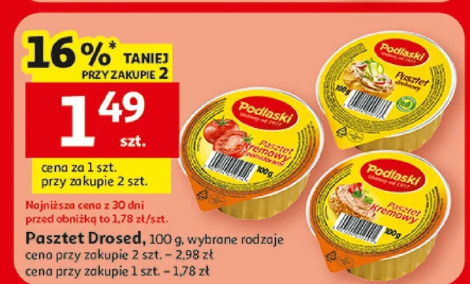 Pasztet Drosed wybrane rodzaje promocja w Auchan