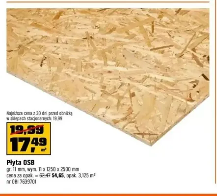 Płyta OSB 11 mm promocja w OBI