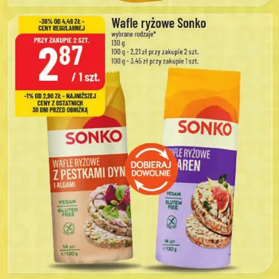 Wafle ryżowe 7 ziaren Sonko promocja w POLOmarket