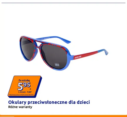Okulary przeciwsłoneczne dla dzieci Spider-Man promocja w Action