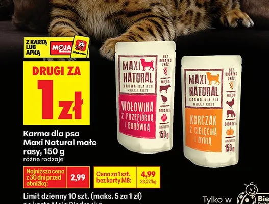 Karma mokra małe rasy DRUGA ZA 1 ZŁ promocja w Biedronka