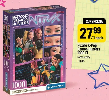 Puzzle K-Pop Demon Hunters 1000 EL Clementoni promocja w POLOmarket