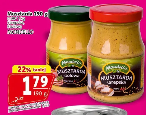 Musztarda stołowa Mondello promocja w Prim Market