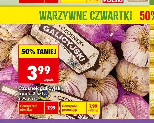 Czosnek galicyjski Biedronka promocja w Biedronka