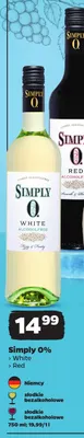 Wino bezalkoholowe Simply White promocja w Netto
