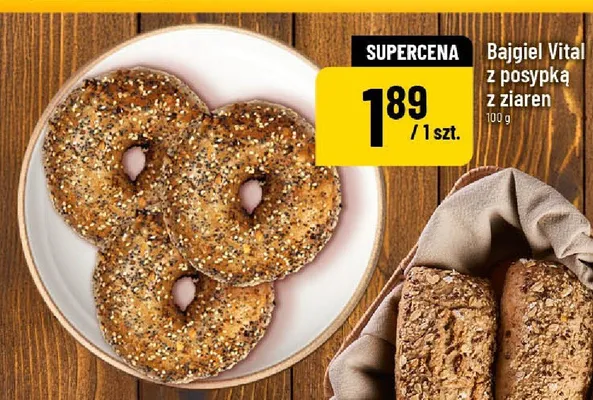 Bajgiel Vital z posypką z ziaren promocja w POLOmarket