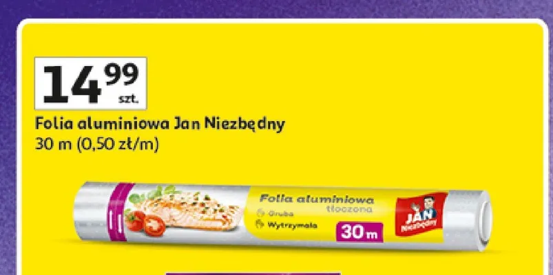Folia aluminiowa Jan Niezbędny 30 m promocja w Auchan