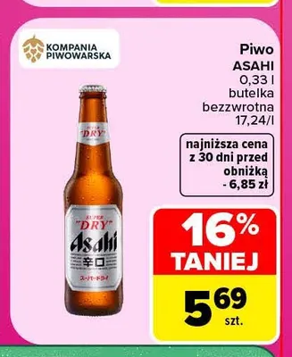 Piwo Asahi promocja w Carrefour