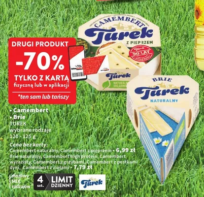 Ser Brie naturalny Turek promocja w Intermarche