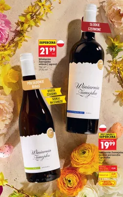 Wino Zamojska wiśnia / agrest półsłodkie białe promocja w Biedronka
