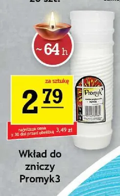 Wkład do zniczy Promyk3 ~64h promocja w Gram Market