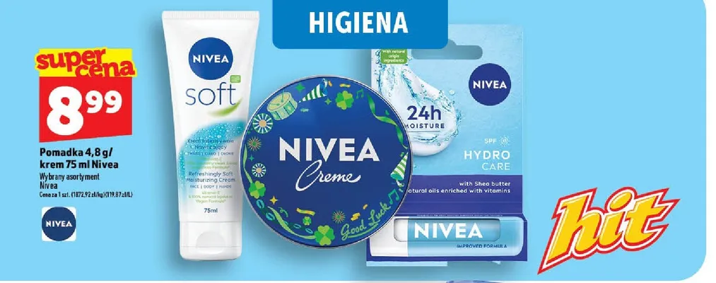 Pomadka lub krem Nivea promocja w TOPAZ