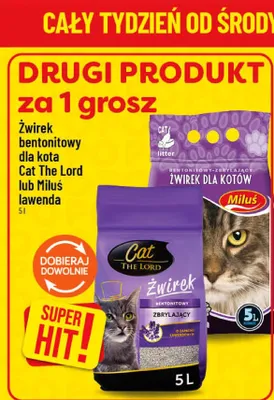 Żwirek bentonitowy dla kota Miluś lawenda promocja w POLOmarket