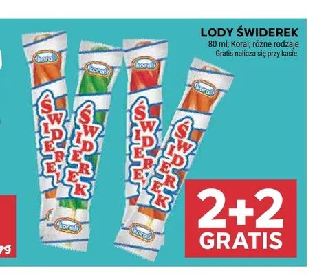 Lody Świderek Koral promocja w Stokrotka