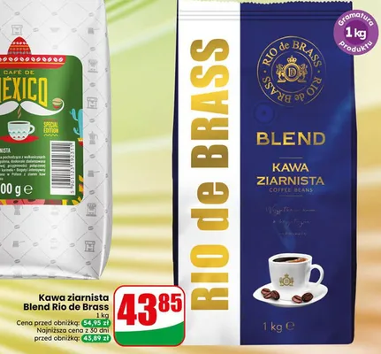 Kawa ziarnista Mexico Woseba promocja w Dino