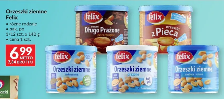 Orzeszki ziemne Felix różne rodzaje promocja w Makro