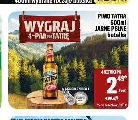 Piwo Tatra Jasne Pełne promocja w Tomi Markt