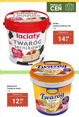 Twaróg sernikowy 18% promocja w Dino
