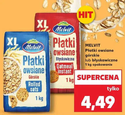 Płatki owsiane górskie lub błyskawiczne promocja w Kaufland